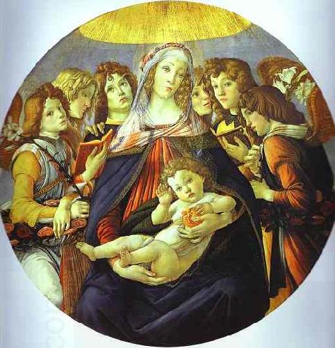 Sandro Botticelli Madonna of the Pomegranate oil painting picture